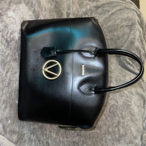 Medium black Valentino top zip bag